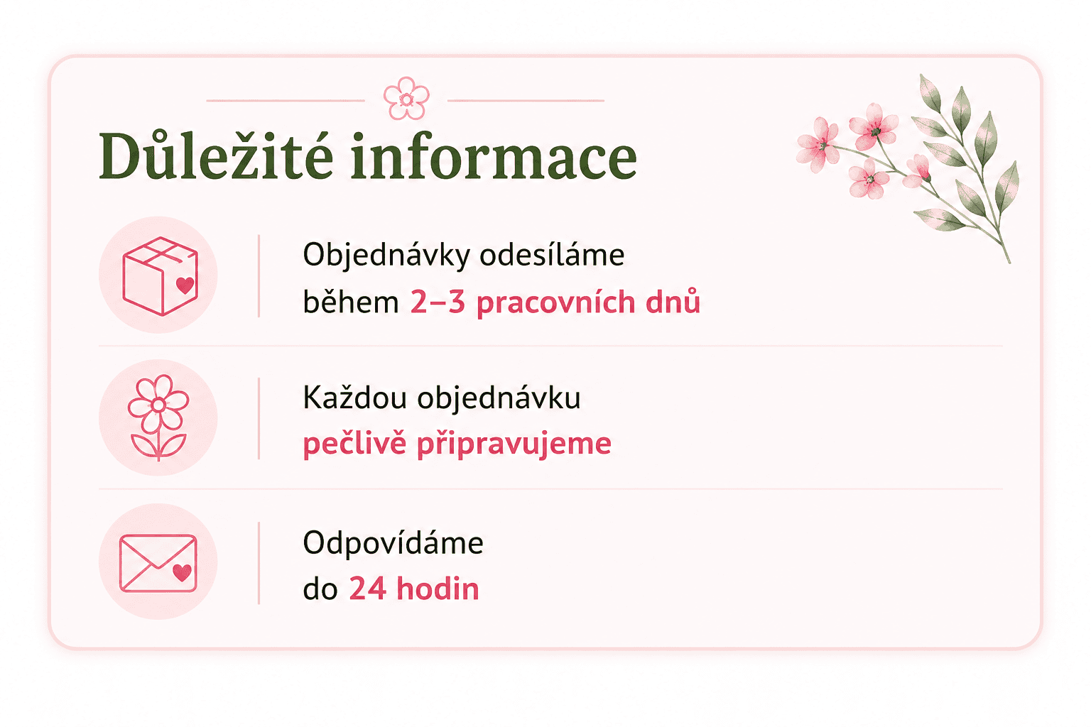 Důležité informace